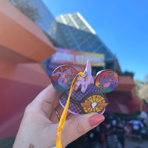 Disney Accents Figment Imagination Institute Epcot Earhat Ornament Disney Parks Ear Hat Nwt